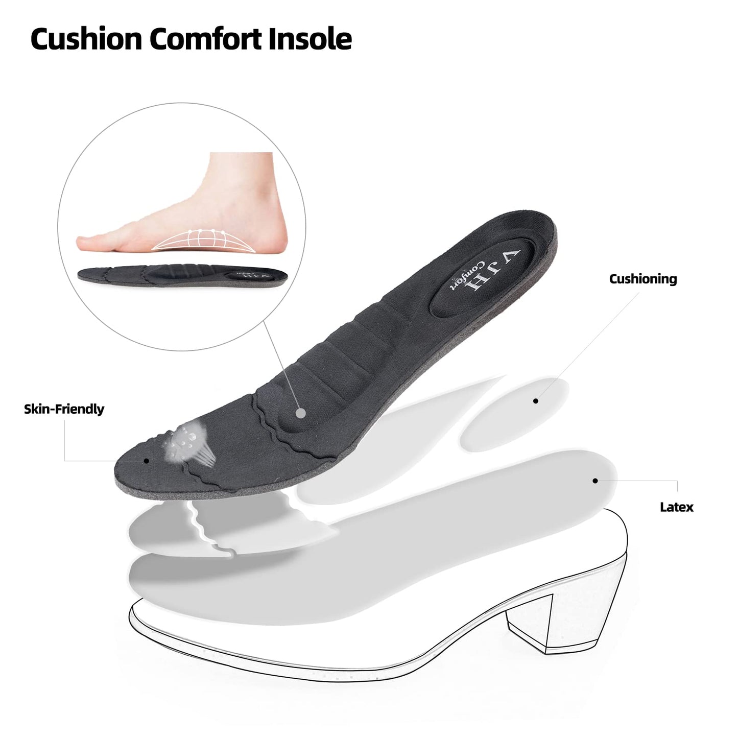 VJH confort Women's Dress Pumps Chunky Heel Loafers Slip On Square Toe Comfortable Work Shoes Lightweight