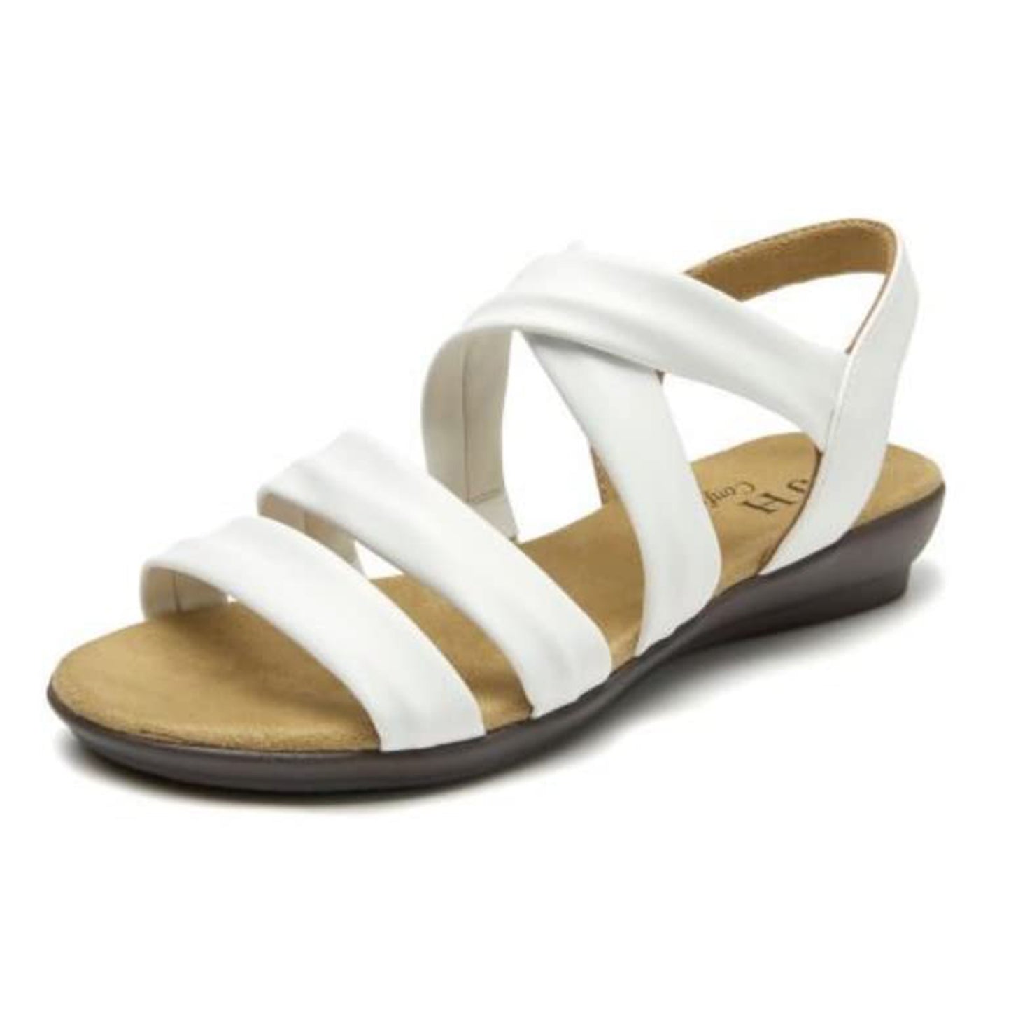 VJH confort Women’s Flat Sandals, Soft Straps Slip-on Open Toe Light Weight Elastic Slingback Comfort Casual Walking Sandals
