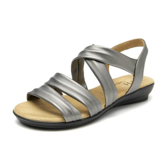 VJH confort Women’s Flat Sandals, Soft Straps Slip-on Open Toe Light Weight Elastic Slingback Comfort Casual Walking Sandals
