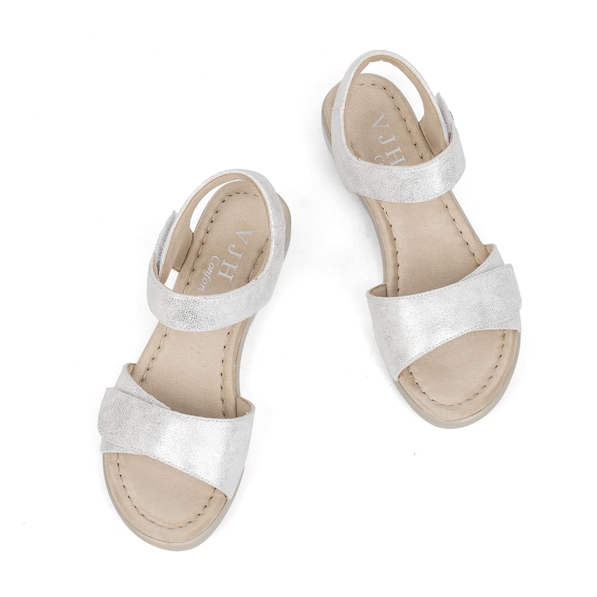 VJH confort Women's Wedge Sandals Low Heel Comfortable Hook-and-Loop Strap Open Toe Platform Summer Shoe