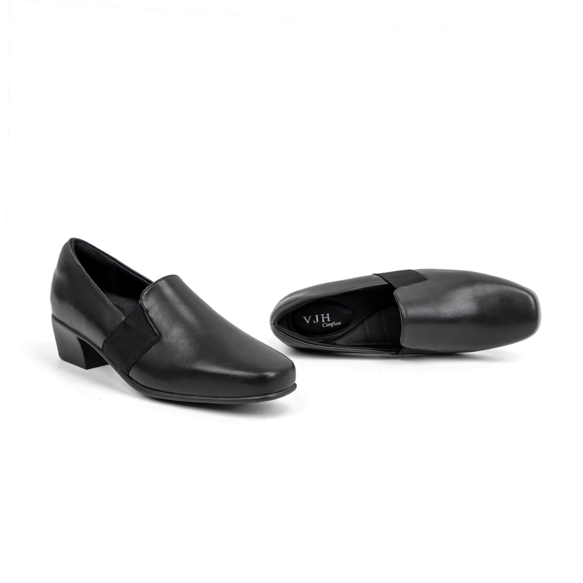 VJH confort Women's Dress Pumps Chunky Heel Loafers Slip On Square Toe Comfortable Work Shoes Lightweight