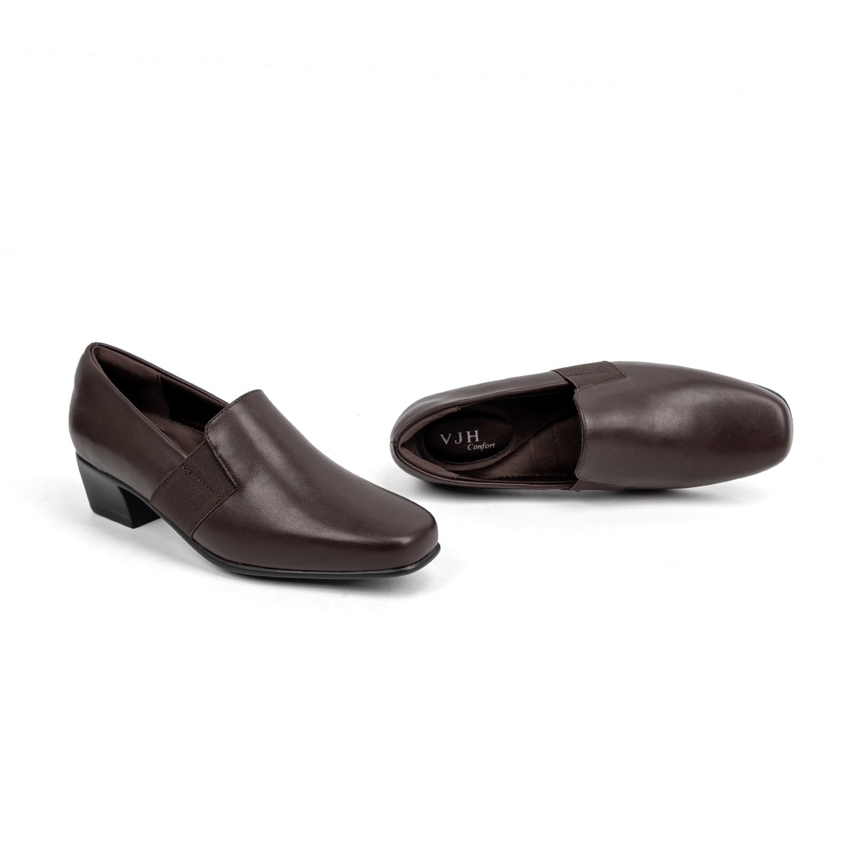 VJH confort Women's Dress Pumps Chunky Heel Loafers Slip On Square Toe Comfortable Work Shoes Lightweight