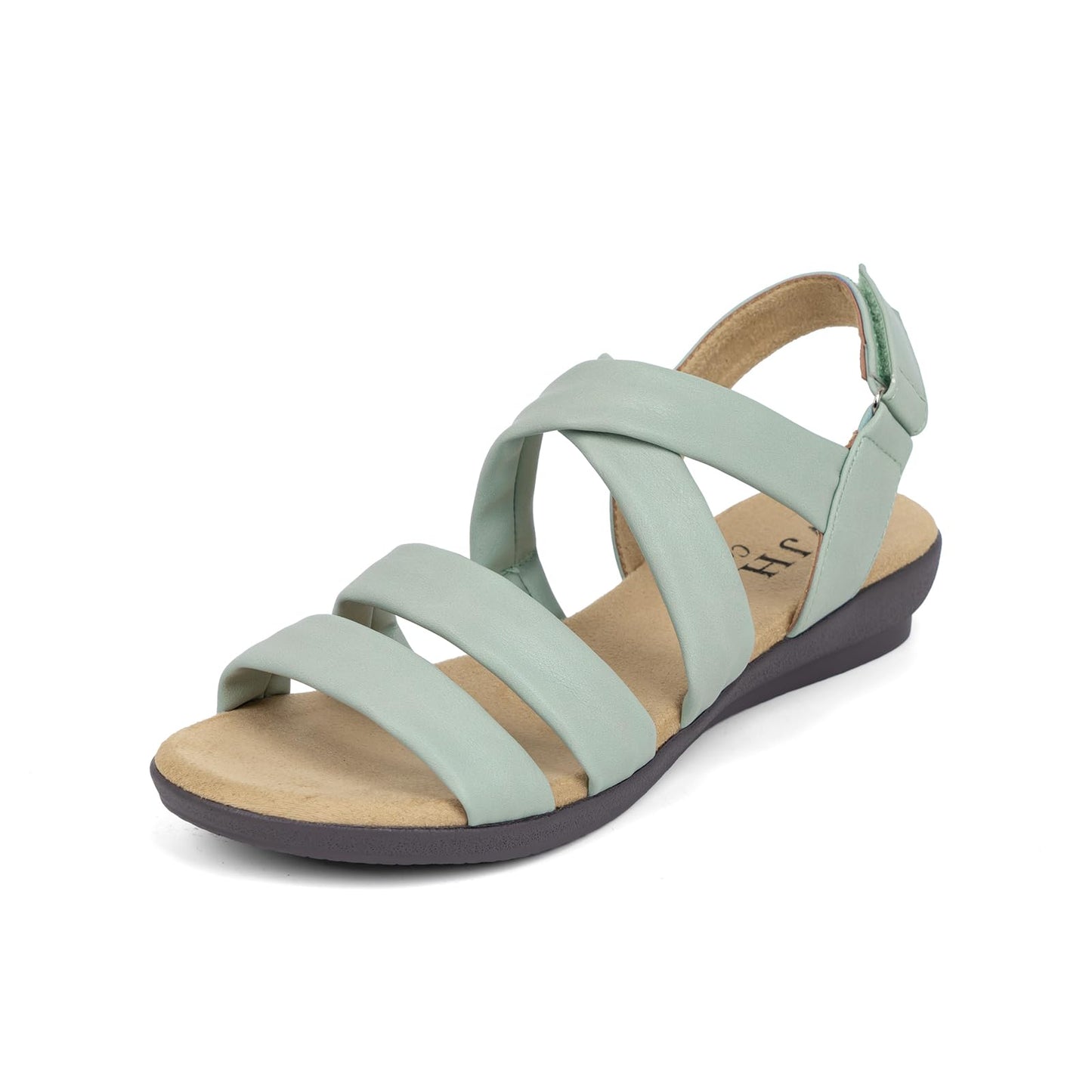 VJH confort Women’s Flat Sandals, Soft Straps Slip-on Open Toe Light Weight Elastic Slingback Comfort Casual Walking Sandals