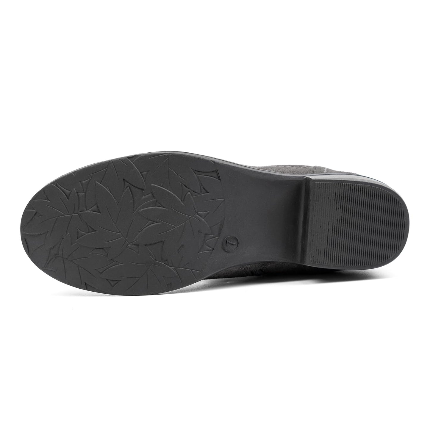 VJH confort Women's Mid Calf Boot,Round Toe Low Heel Comfort Slouchy Bootie with Side Zipper Buckle Strap