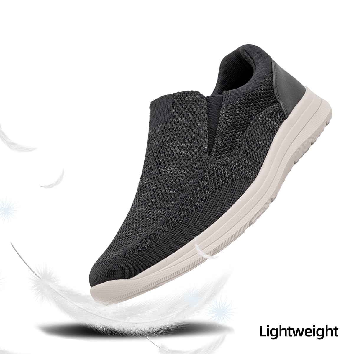 VJH confort Men's Slip-on Loafers Walking Shoes Lightweight Comfortable Casual Knit Athletic Sneakers