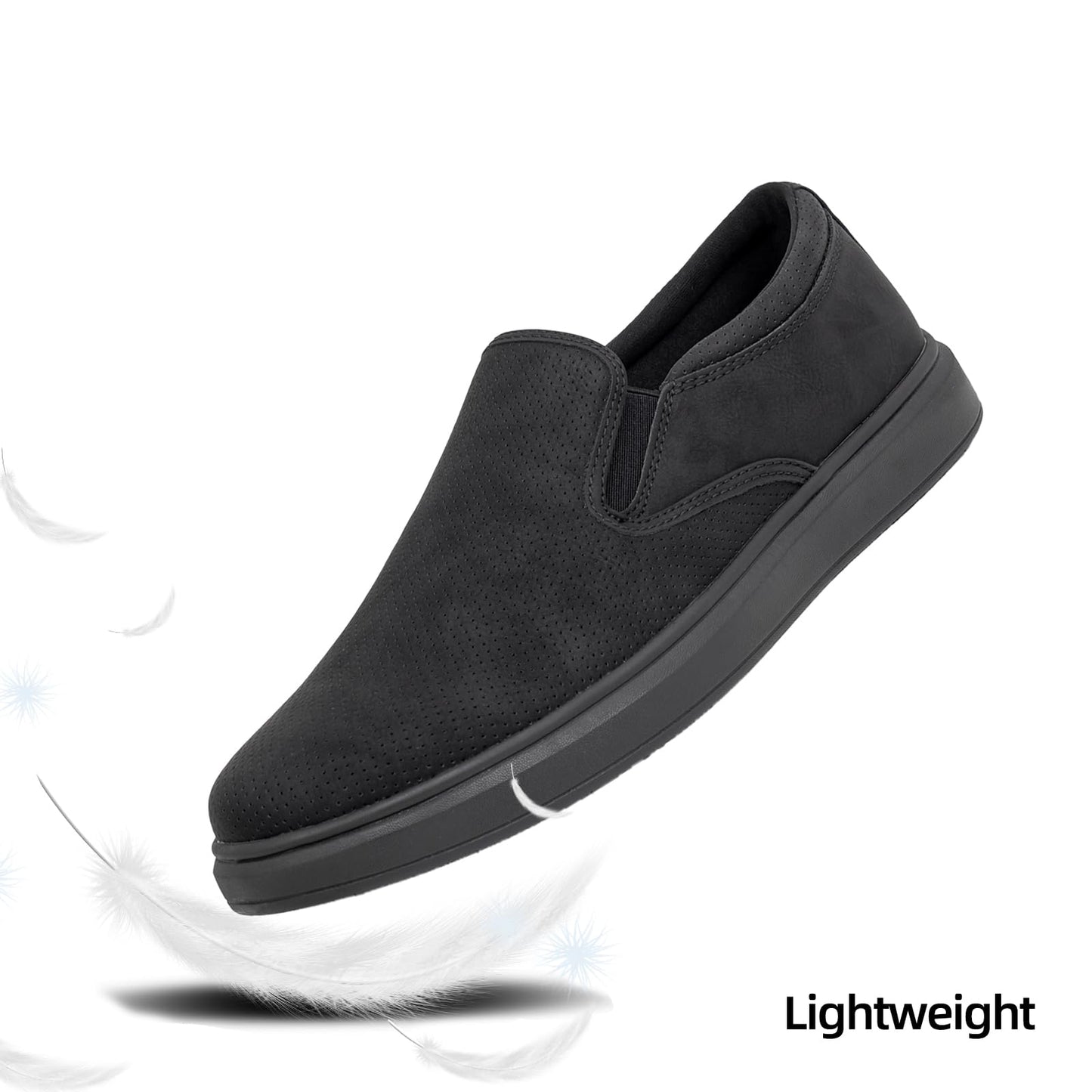 VJH confort Men's Slip-on Loafers Sneakers Mesh Breathable Elastic Casual Comfortable Fashion Work Shoes