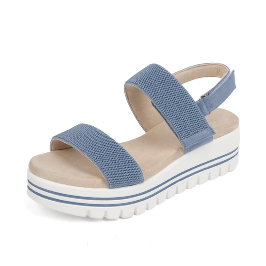 VJH confort Women's Wedge Sandals, Open Toe Ankle Strap Casual Platform Sandals