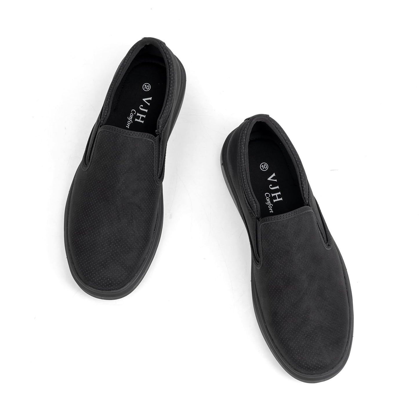 VJH confort Men's Slip-on Loafers Sneakers Mesh Breathable Elastic Casual Comfortable Fashion Work Shoes