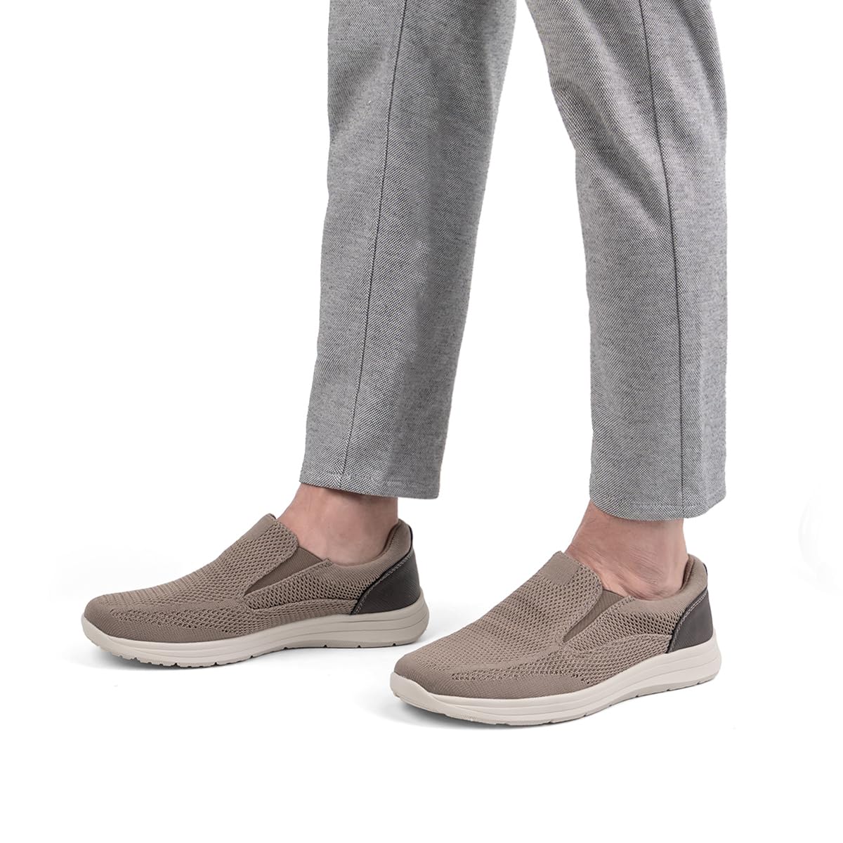 VJH confort Men's Slip-on Loafers Walking Shoes Lightweight Comfortable Casual Knit Athletic Sneakers