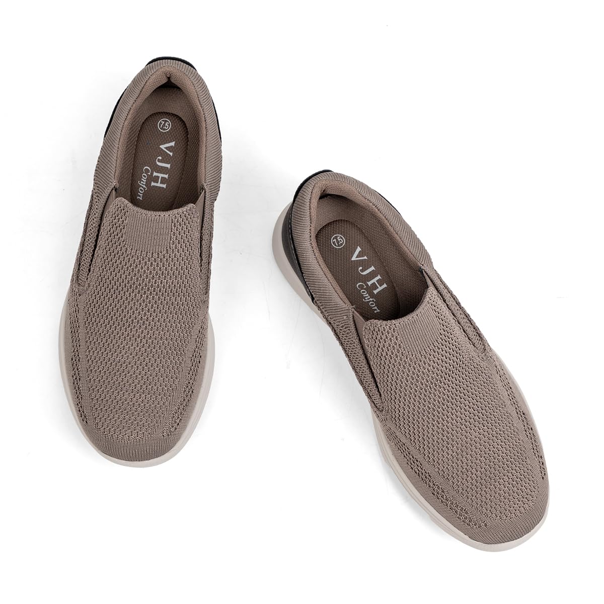 VJH confort Men's Slip-on Loafers Walking Shoes Lightweight Comfortable Casual Knit Athletic Sneakers