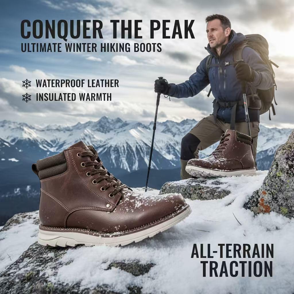 VJH confort Men's Chukka Boots Lace-up Dress Lightweight Fashion Formal Casual Hiking Shoes