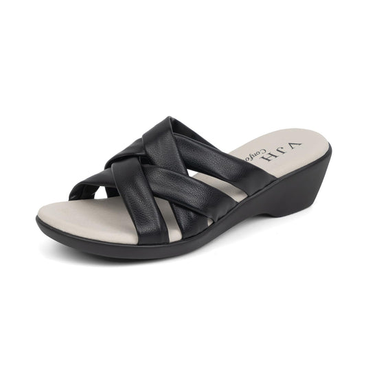 VJH confort Women’s Slides Sandals Orthopedic Slippers,Comfortable Wedge Platform Slip Flops Flip Casual Walking Sandals