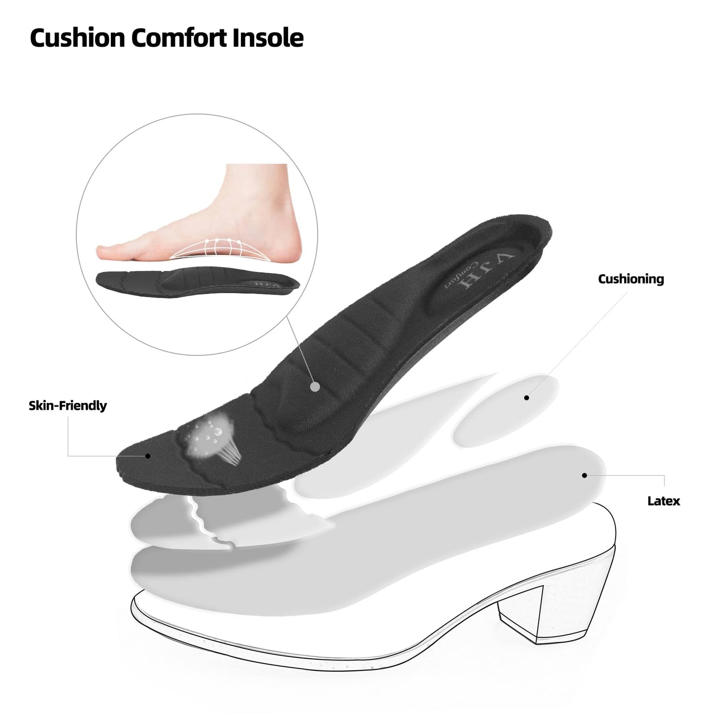 VJH confort Women's Mary Jane Pumps Low Block Chunky Heel Round Toe Dress Work Comfortable Shoes