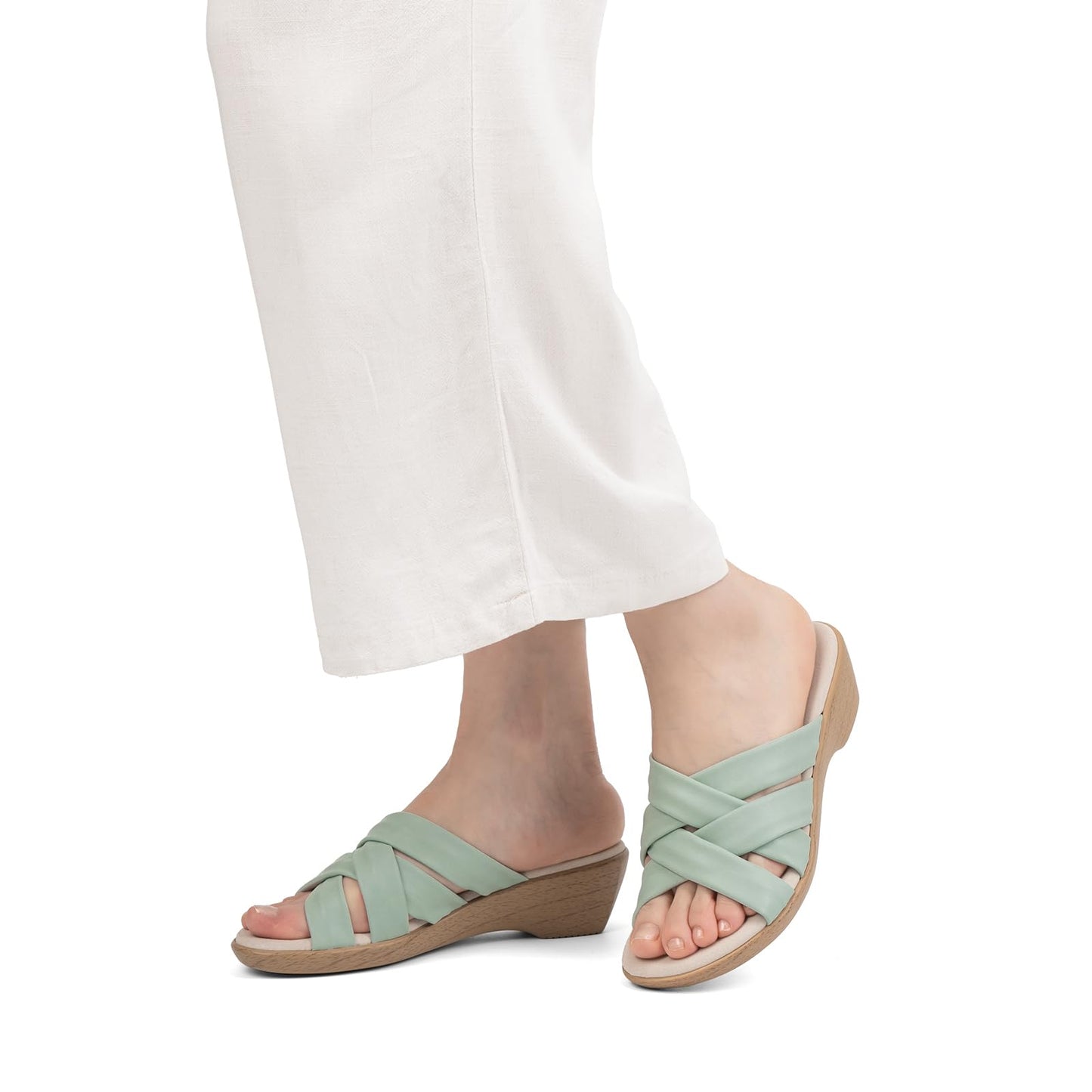 VJH confort Women’s Slides Sandals Orthopedic Slippers,Comfortable Wedge Platform Slip Flops Flip Casual Walking Sandals