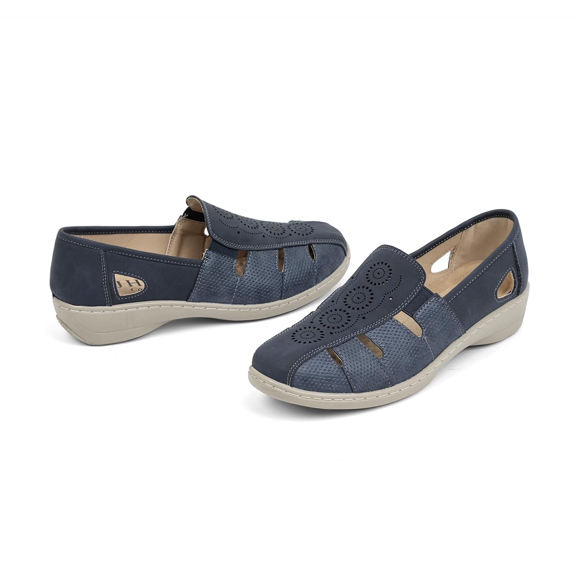 VJH confort Women’s Flat Shoes, Slip-on Round Toe Light Weight Comfort Casual Walking Shoes