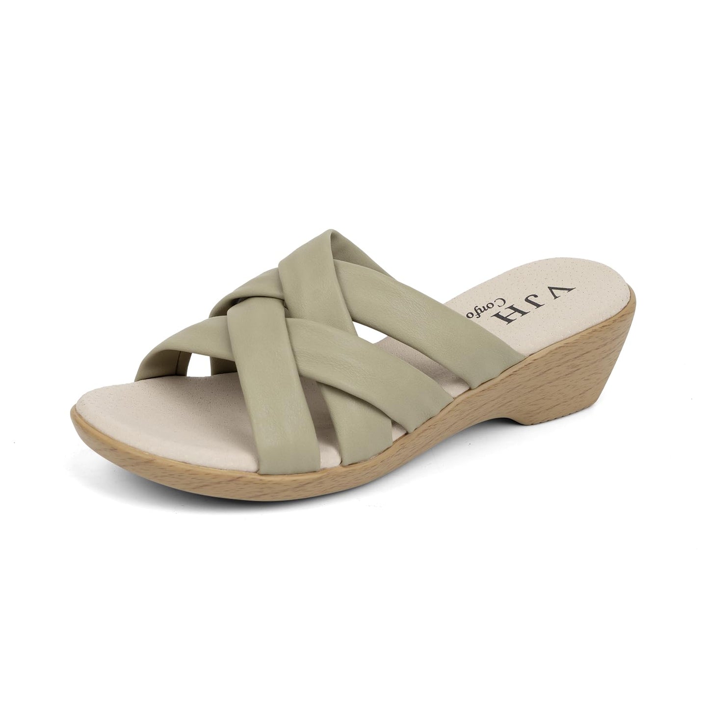 VJH confort Women’s Slides Sandals Orthopedic Slippers,Comfortable Wedge Platform Slip Flops Flip Casual Walking Sandals