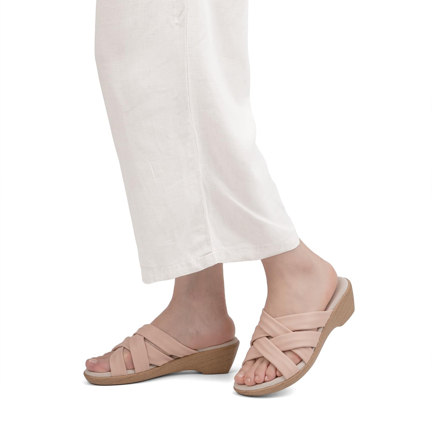 VJH confort Women’s Slides Sandals Orthopedic Slippers,Comfortable Wedge Platform Slip Flops Flip Casual Walking Sandals