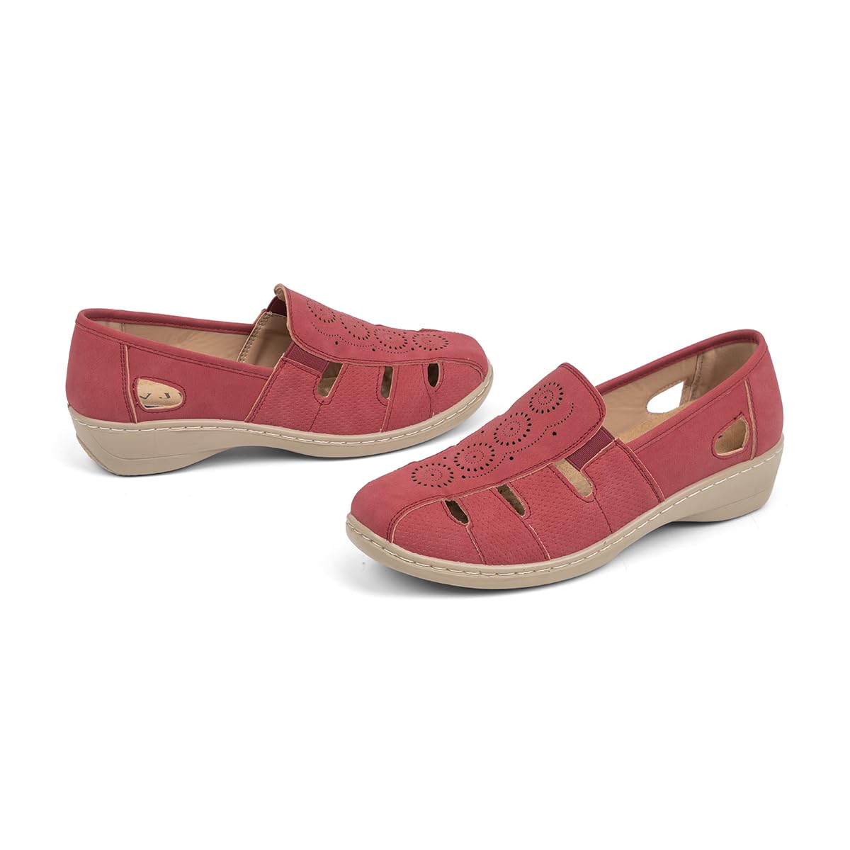 VJH confort Women’s Flat Shoes, Slip-on Round Toe Light Weight Comfort Casual Walking Shoes